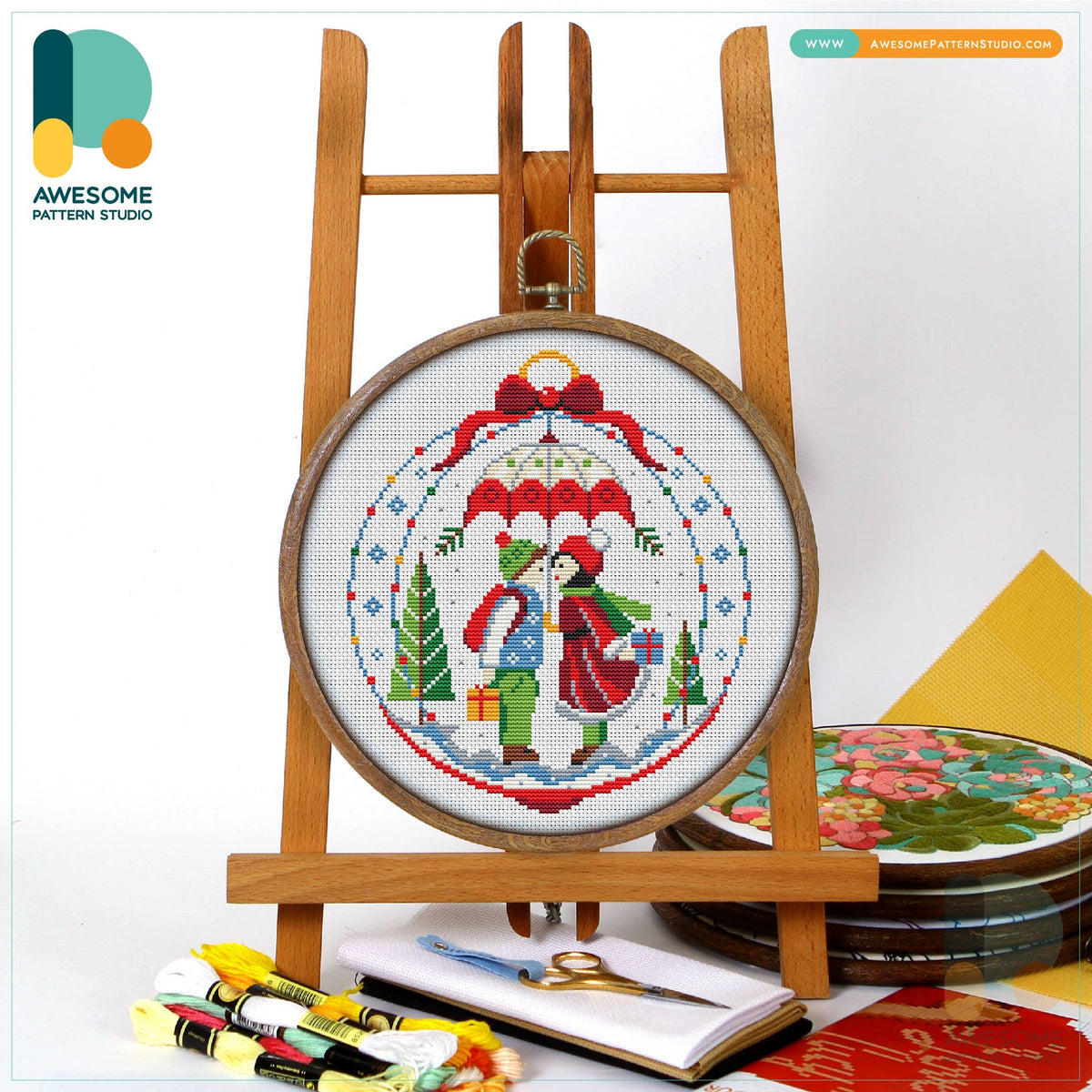 CS2033 Christmas Love Story, Counted Cross Stitch Kit