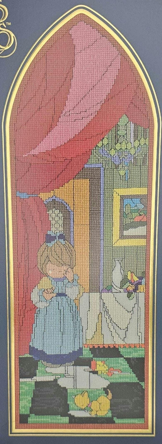 Precious Moments Stained Glass Window Vintage Cross Stitch Pattern