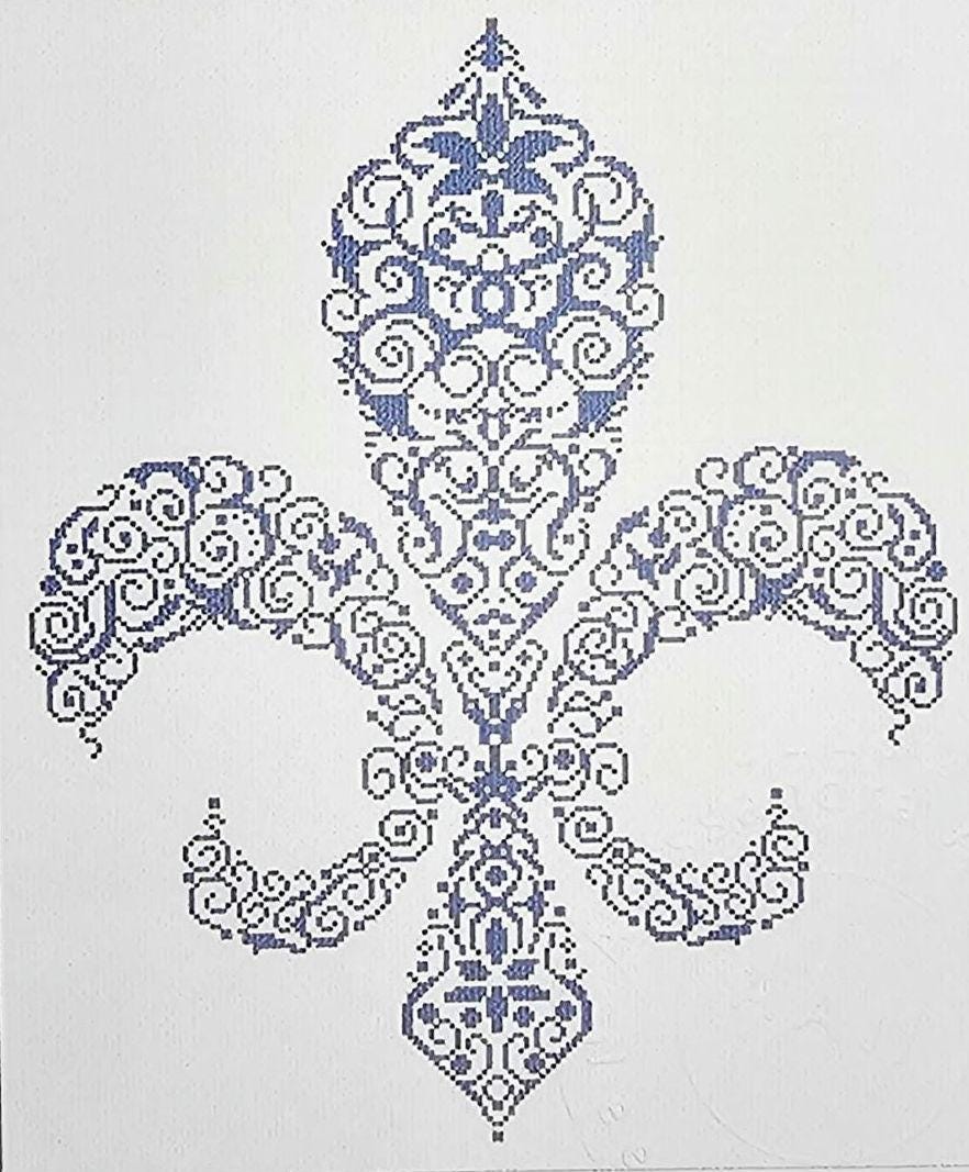 Fleur De Lis Cross Stitch Pattern: Alessandra Adelaide Needleworks