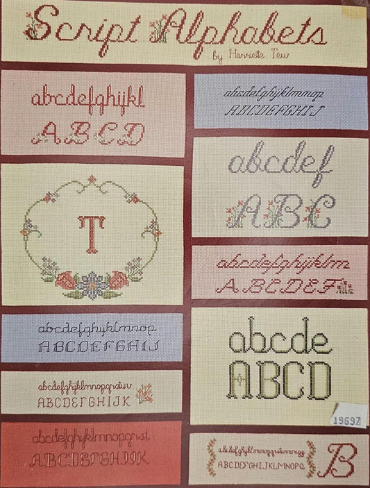 Script Alphabets Vintage Cross Stitch Pattern