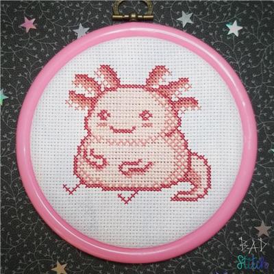 Chonky Axolotl by BAD Stitch Cross Stitch Pattern