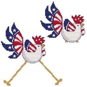 Patriotic Chicks by Cross Stitch Wonders