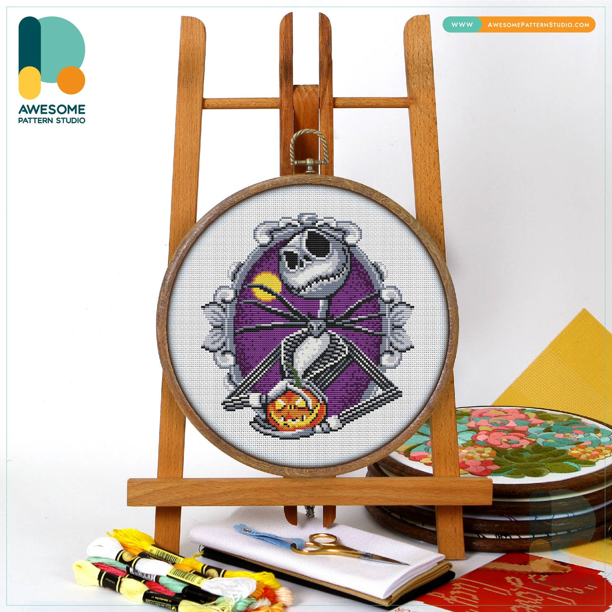 CS2006 Jack Skellington, Counted Cross Stitch Kit