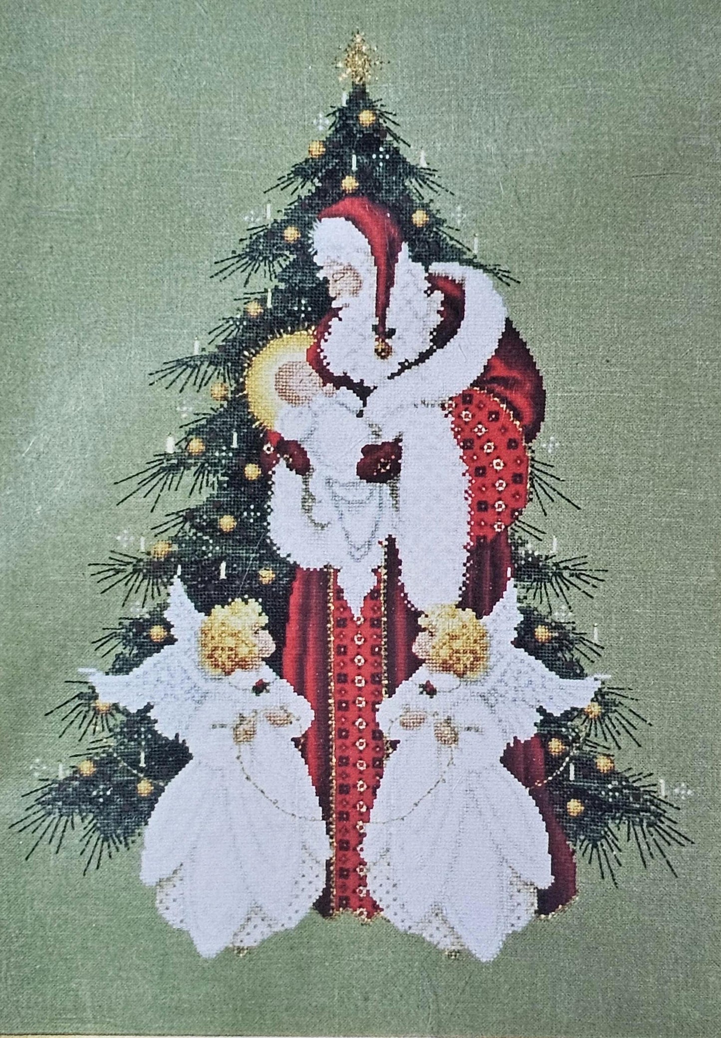 Song of Christmas Vintage Cross Stitch Pattern: Lavender and Lace