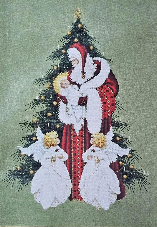 Song of Christmas Vintage Cross Stitch Pattern: Lavender and Lace