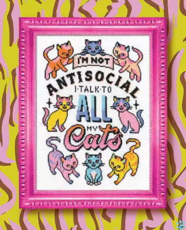 Cross Stitch with Cattitude by Emma Congdon