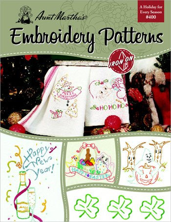 Aunt Marthas Embroidery Transfer Pattern - Holiday