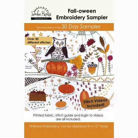 Fall-oween Embroidery Sampler by Jennifer Haynen