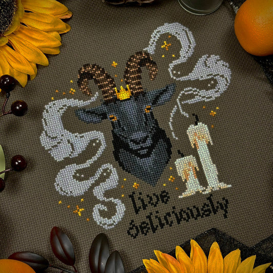 Live Deliciously by The Stitch Crypt