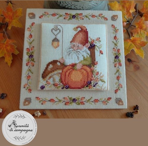 Giornata D'Autunno - Gnomo Cross Stitch Pattern by Serenita di Campagna
