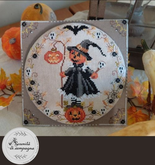 Halloween - Strega Zucca Cross Stitch Pattern by Serenita di Campagna