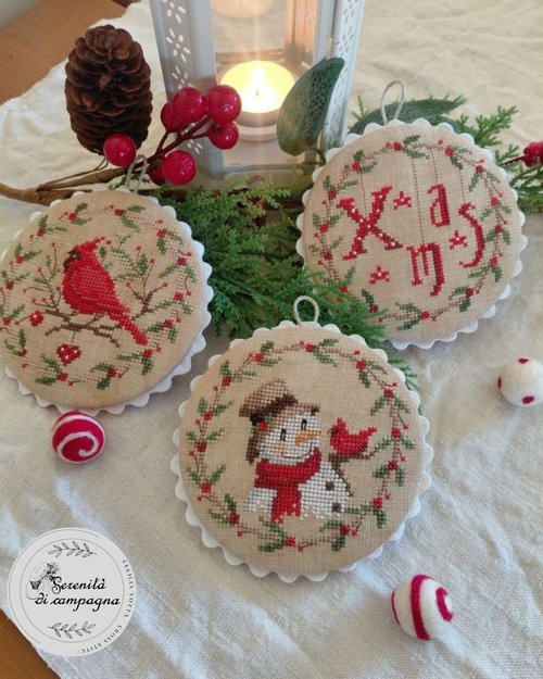 Profumo Di Natale - Tris Christmas Cross Stitch Pattern by Serenita di Campagna