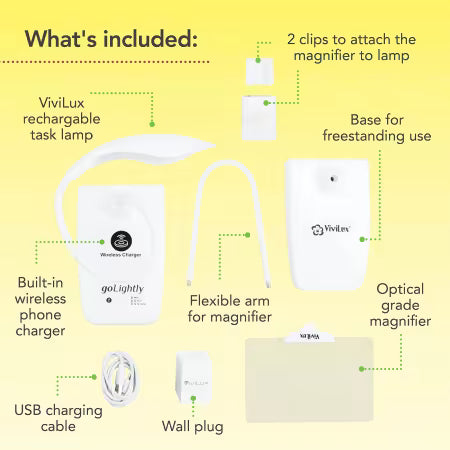 Rechargeable Cordless LED Task Lamp by ViviLux