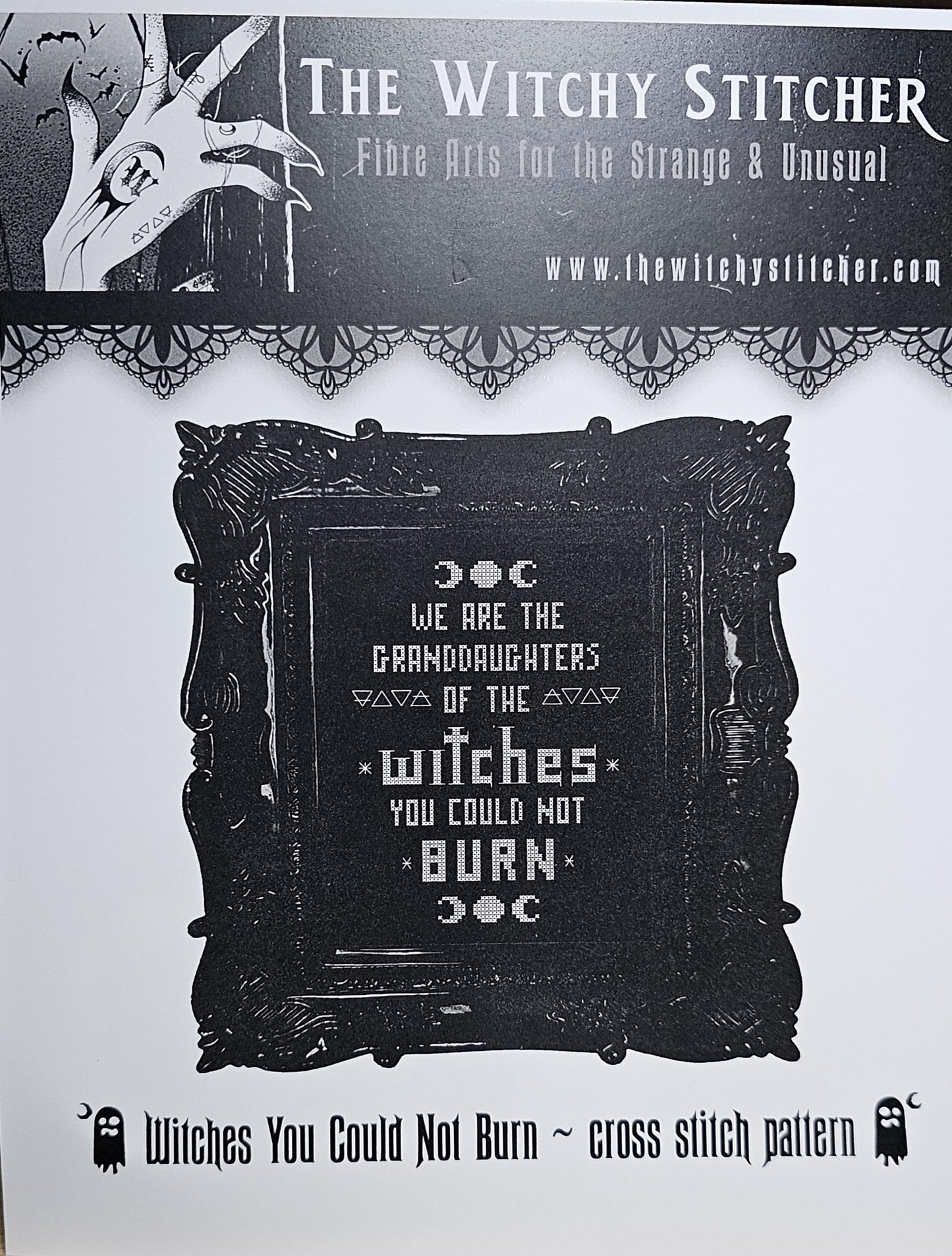 Witches You Could Not Burn Cross Stitch Pattern - The Witchy Stitcher