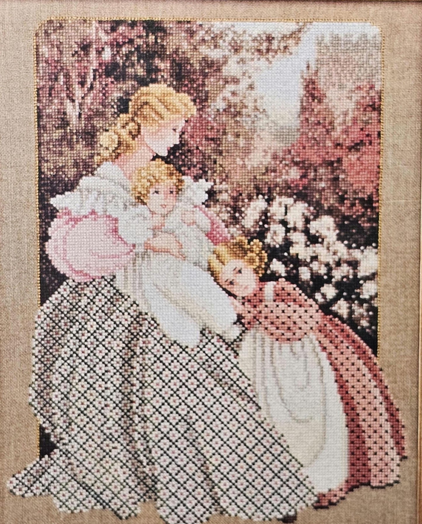 Morning Song Vintage Cross Stitch Pattern: Lavender and Lace