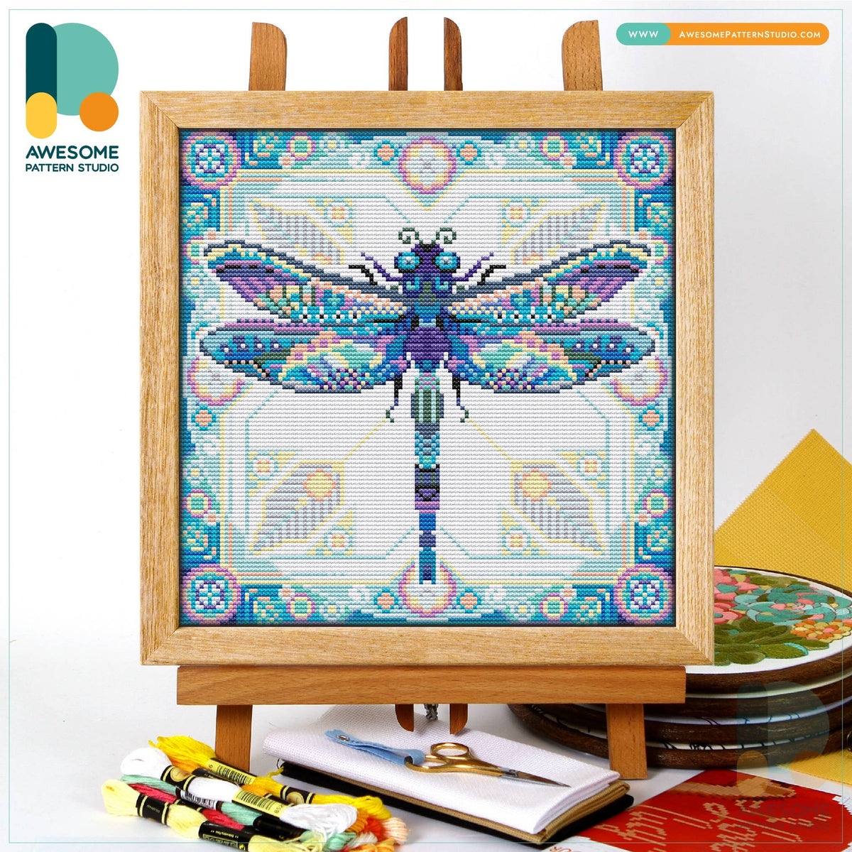 CS113-1 Mandala Dragonfly, Counted Cross Stitch Kit