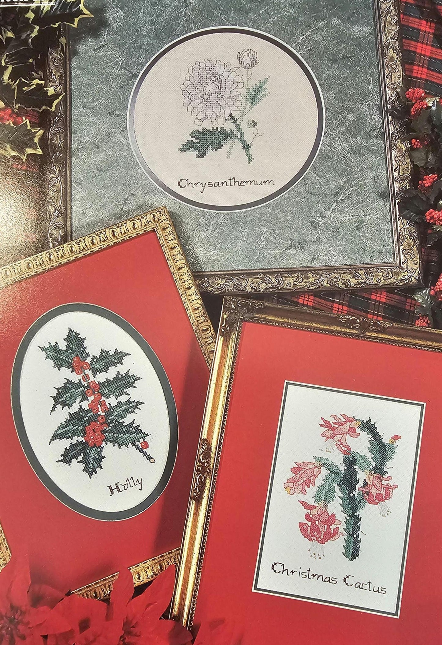 Holiday Perennials Vintage Cross Stitch Pattern