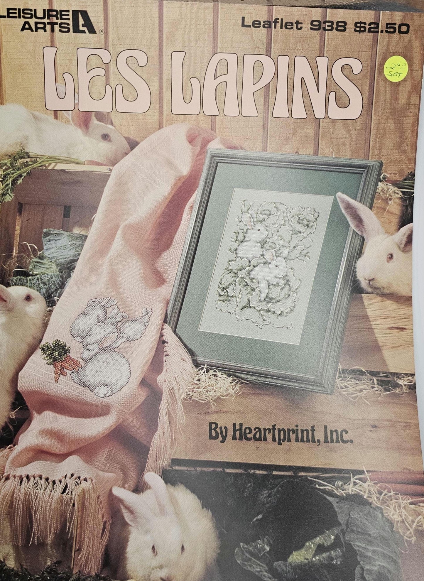 Les Lapins Vintage Cross Stitch Pattern