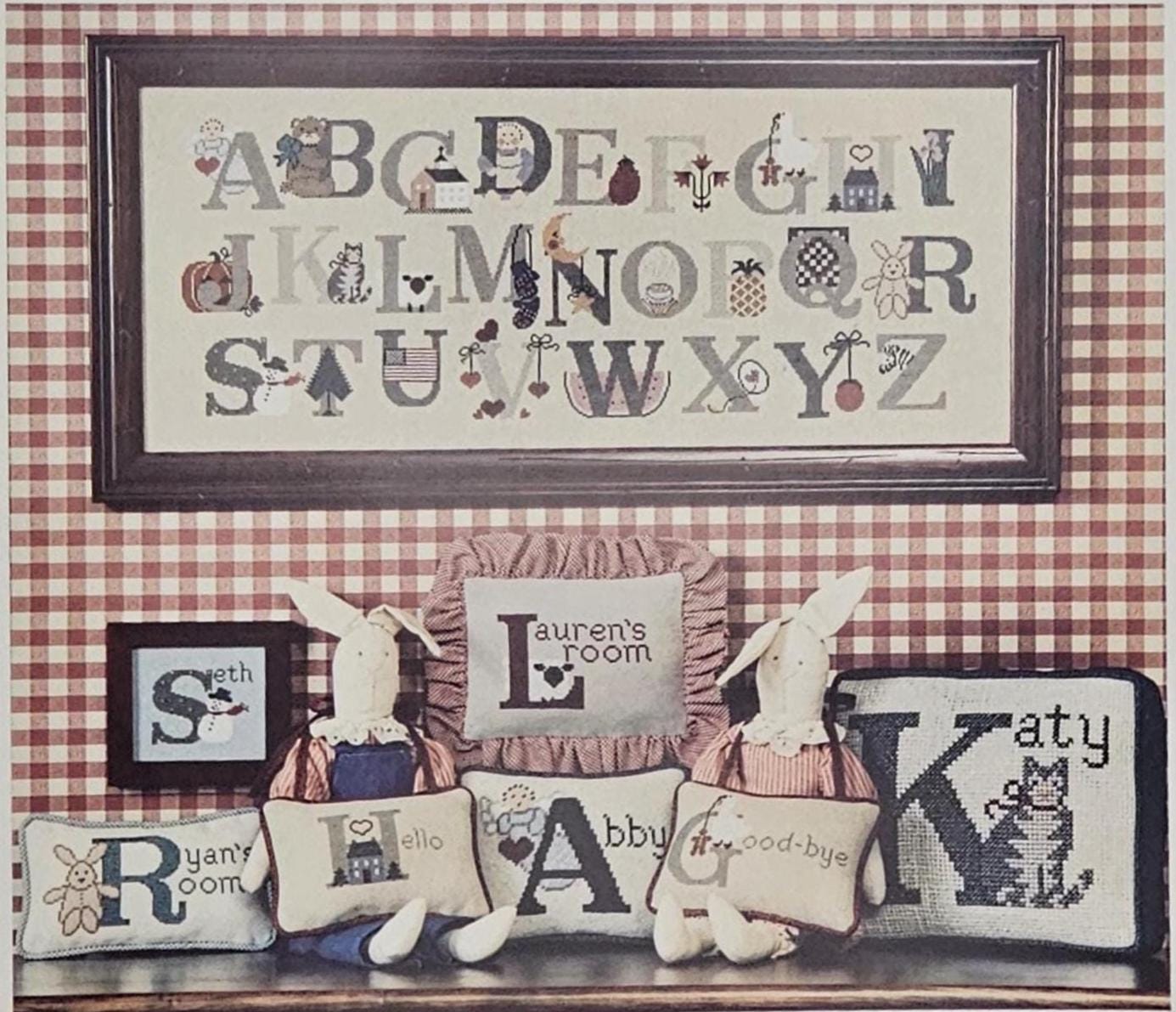 Alphabet Sampler Vintage Cross Stitch Pattern