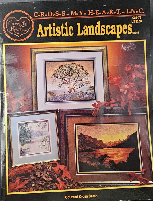 Artistic Landscapes Vintage Cross Stitch Pattern