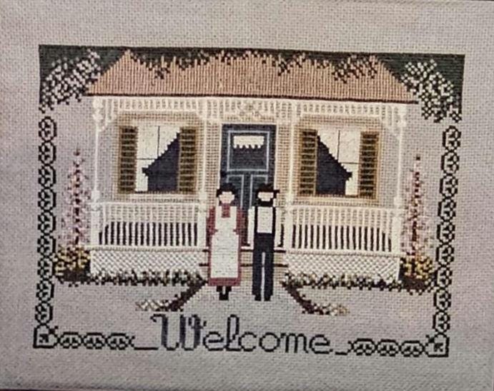 Amish Welcome Vintage Cross Stitch Pattern: Told In A Garden