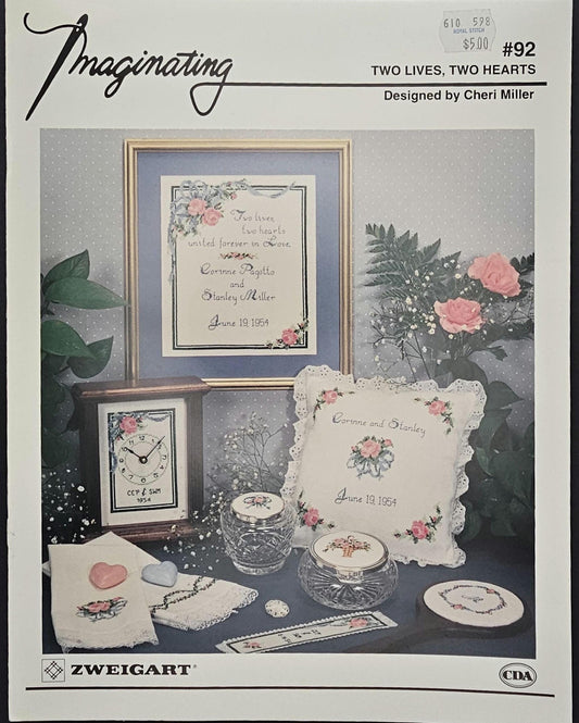 Two Lives, Two Hearts Vintage Cross Stitch Pattern
