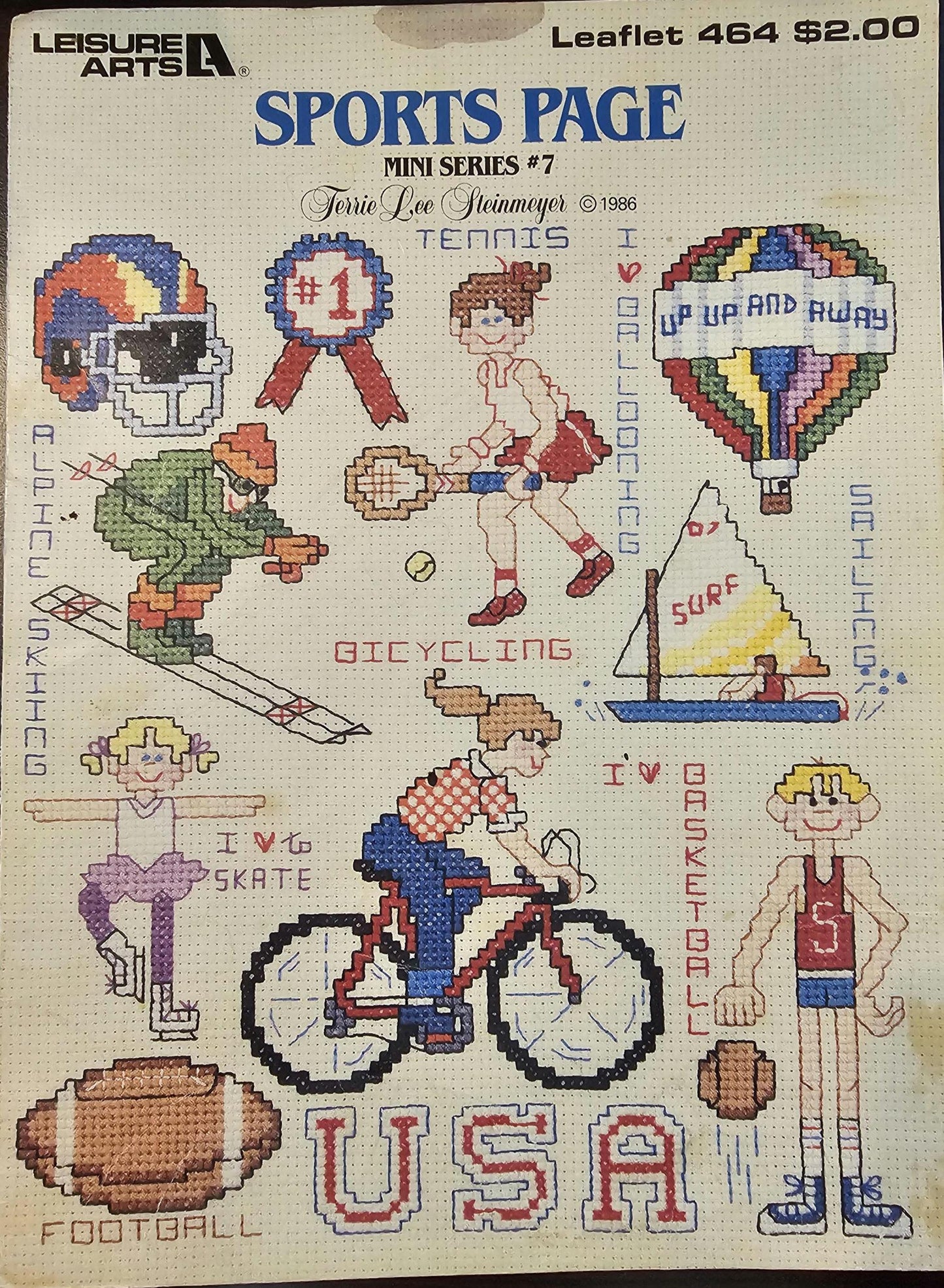 Sports Page Mini Series Vintage Cross Stitch Pattern