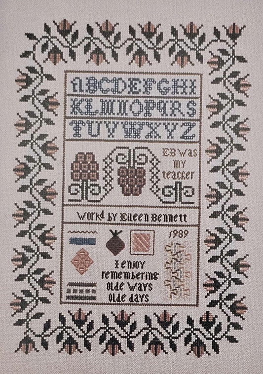 Teaching Sampler Vintage Cross Stitch Pattern