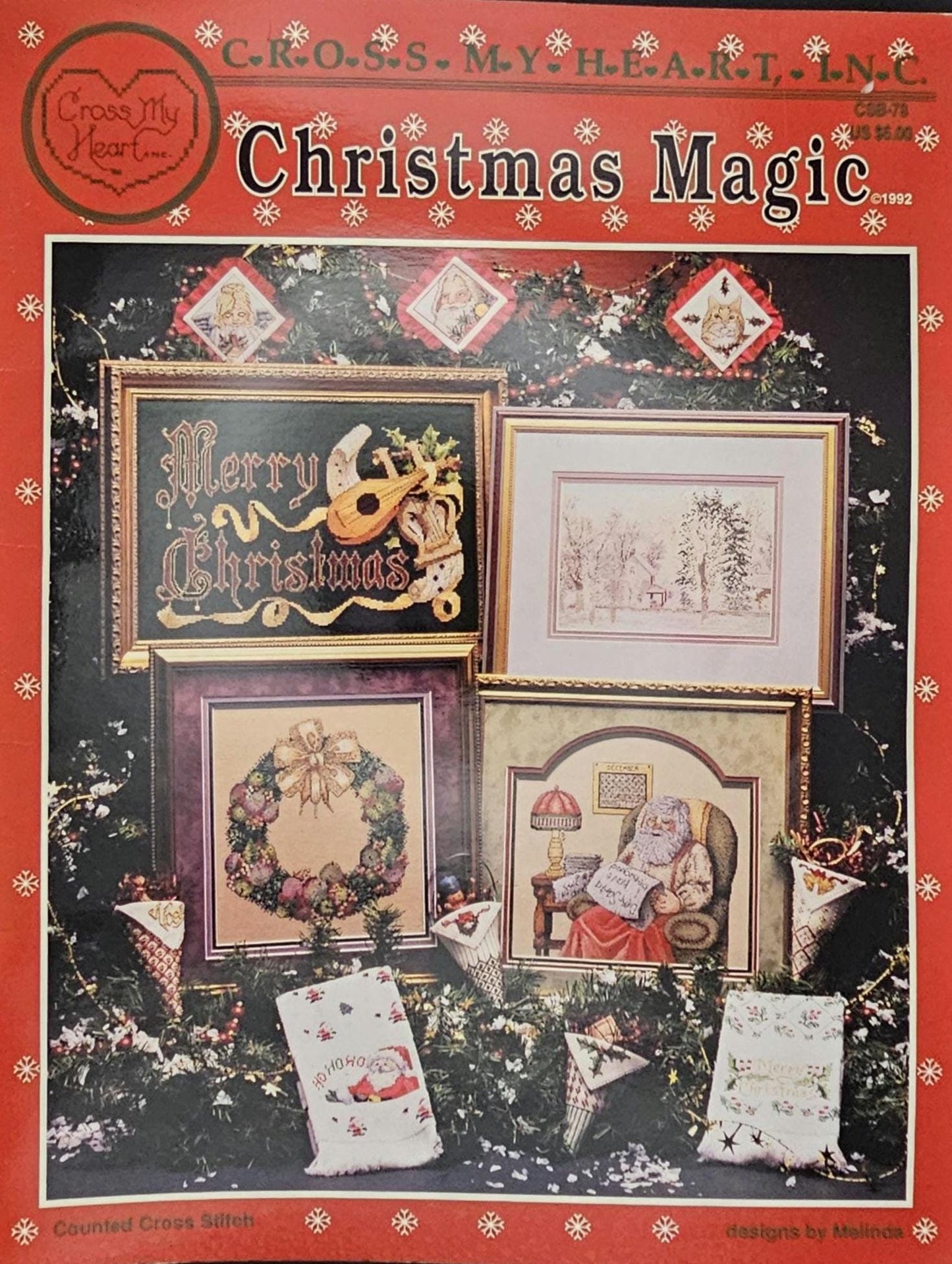 Christmas Magic Vintage Cross Stitch Pattern