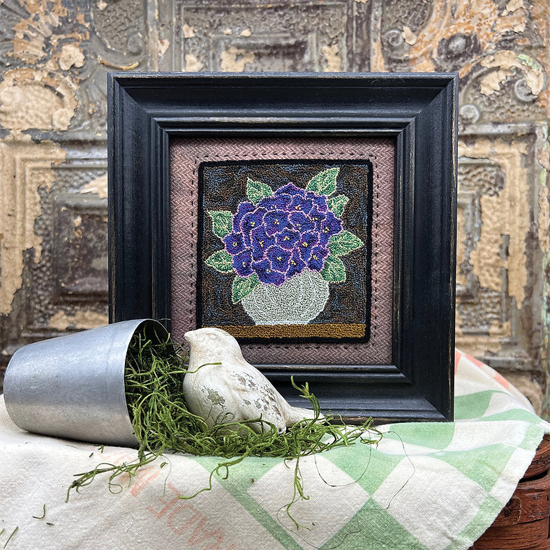 Sweet Violet Punchneedle Embroidery by Threads that Bind