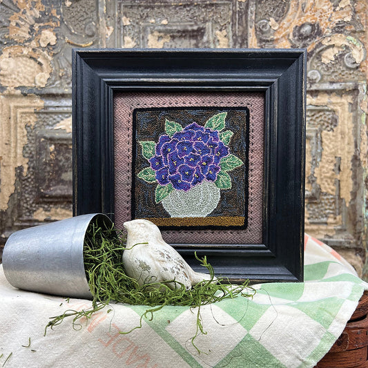 Sweet Violet Punchneedle Embroidery by Threads that Bind
