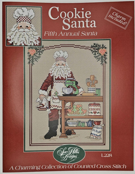 Cookie Santa Cross Stitch Pattern Santas Kitchen Cross Stitch