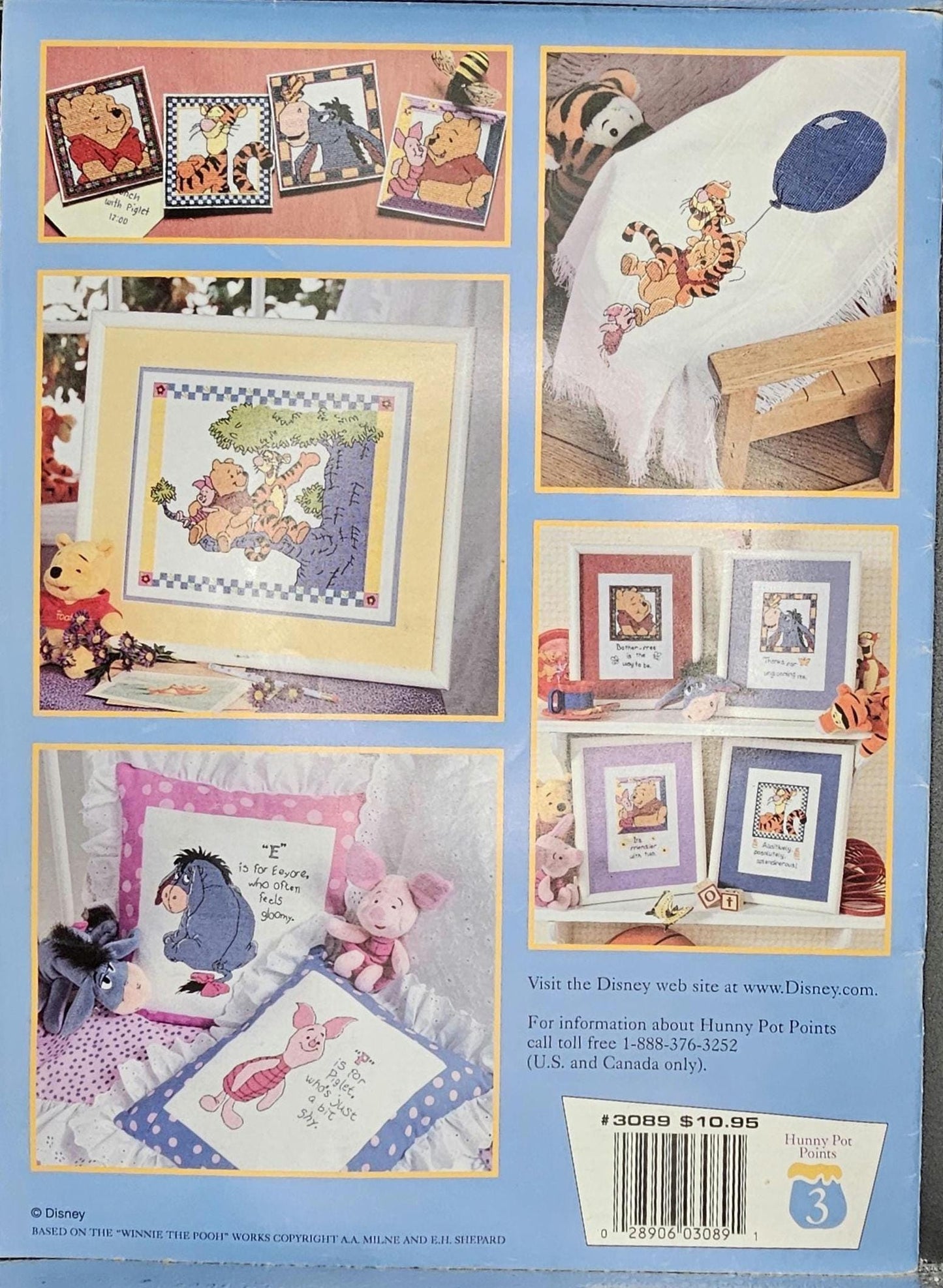 P is for Pooh Vintage Cross Stitch Pattern