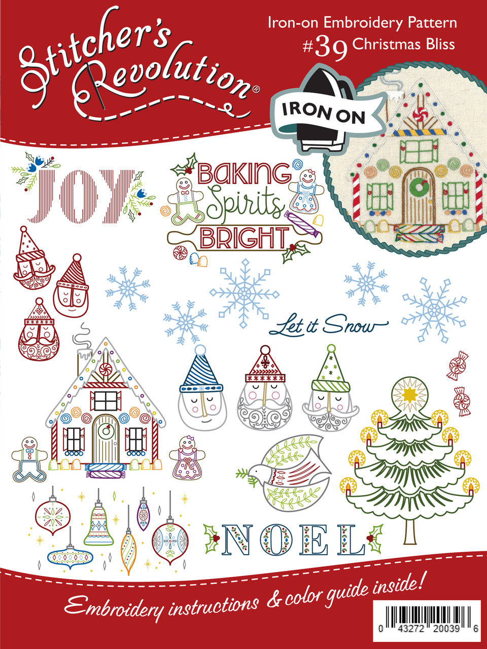 Stitchers Revolution Embroidery Transfer Pattern - Christmas
