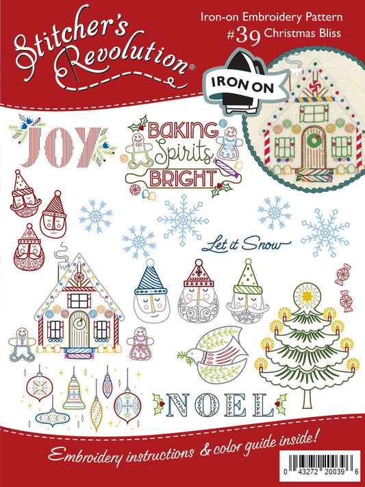 Stitchers Revolution Embroidery Transfer Pattern - Christmas