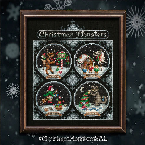 Christmas Monsters by Lola Crow Cross Stitch Pattern
