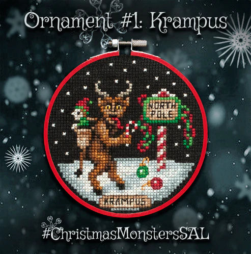 Christmas Monsters by Lola Crow Cross Stitch Pattern