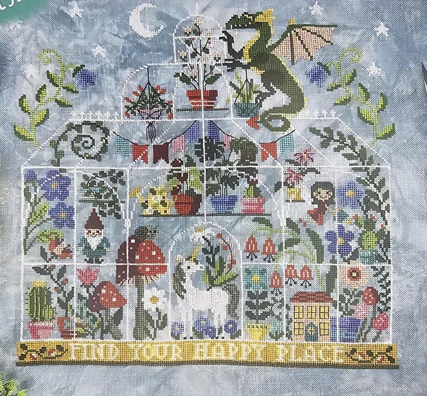 Fantastical Greenhouse Cross Stitch Pattern Tiny Modernest Cross Stitch Complete Series