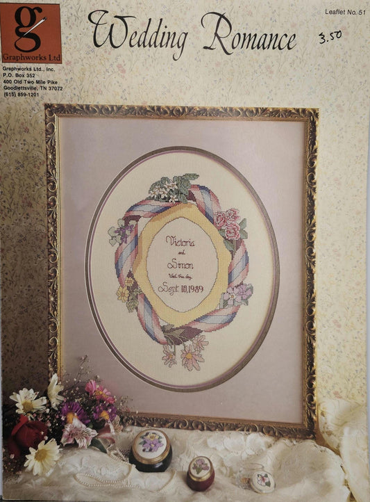 Wedding Romance Vintage Cross Stitch Pattern