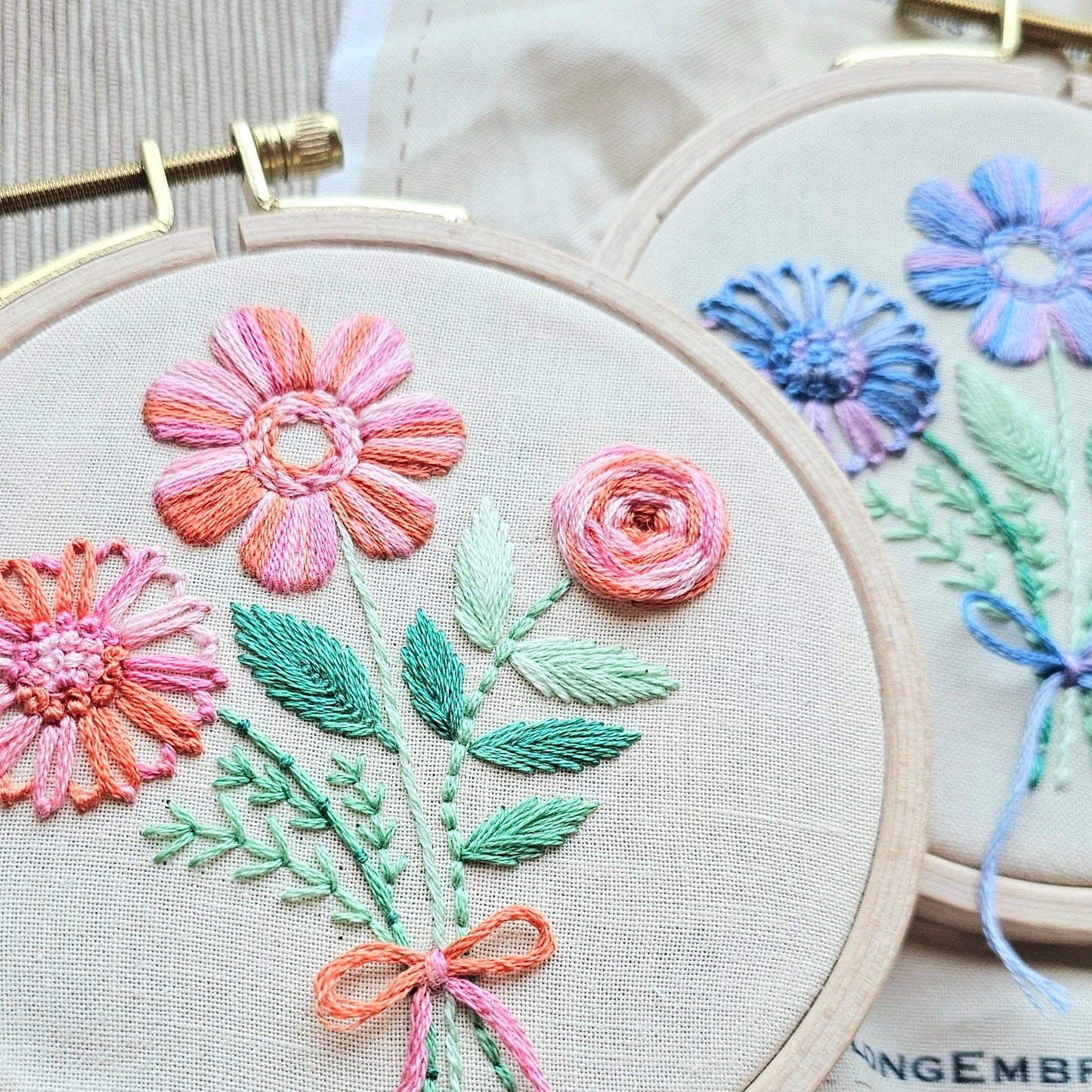Floral Trio Embroidery Kit & eCourse