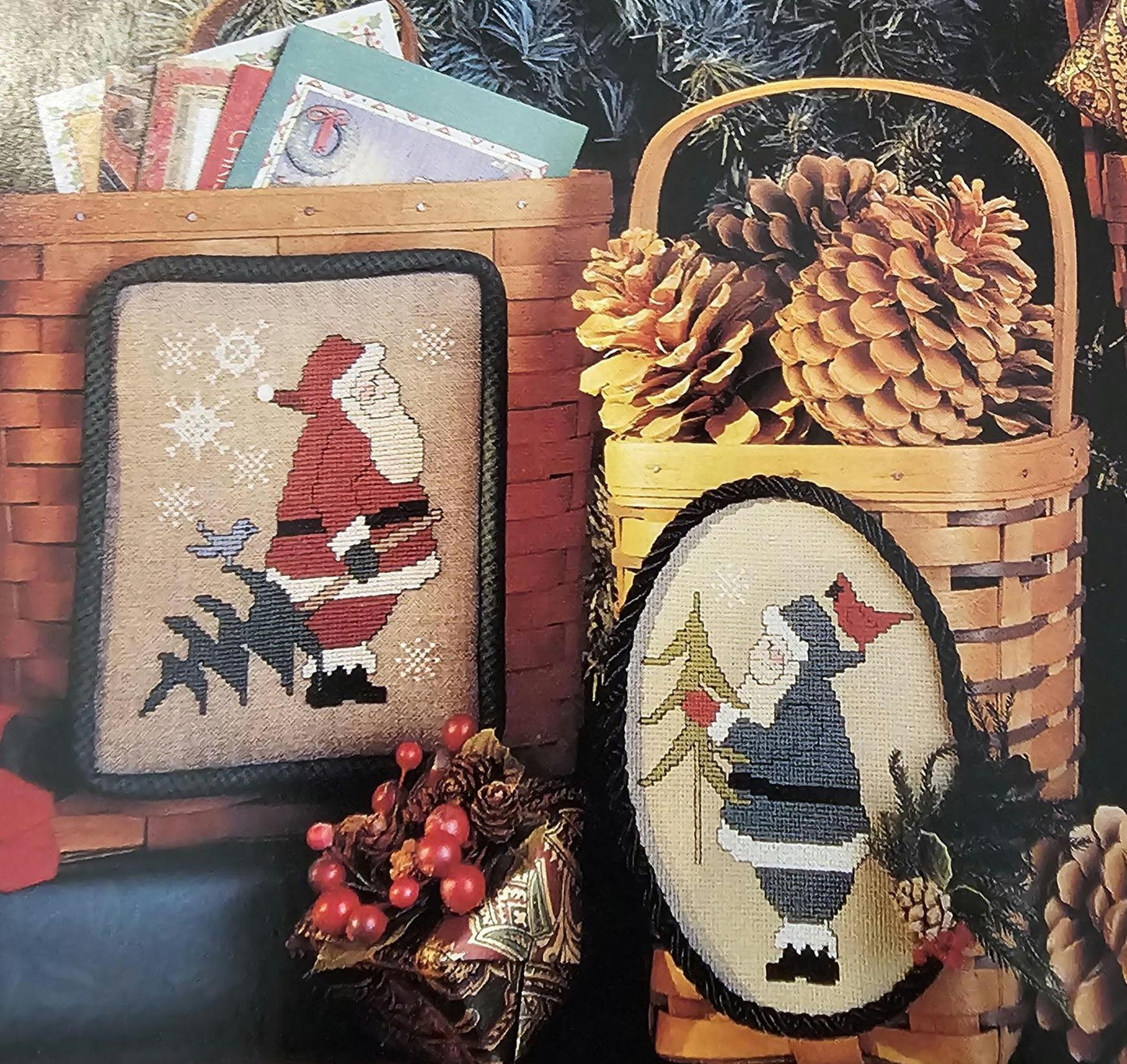 Santas Tree Farm Vintage Cross Stitch Pattern