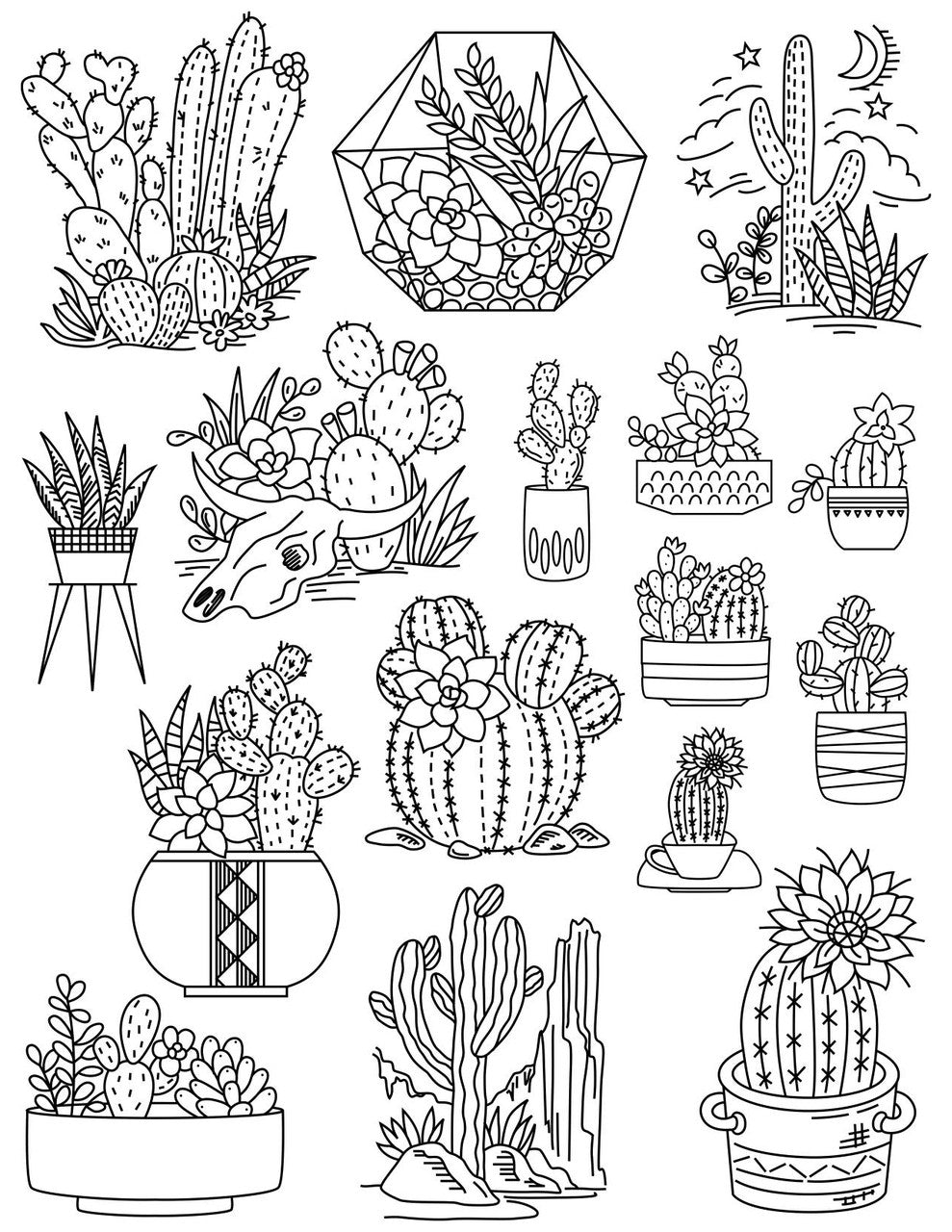 Aunt Marthas Embroidery Transfer Pattern - Flowers and Plants