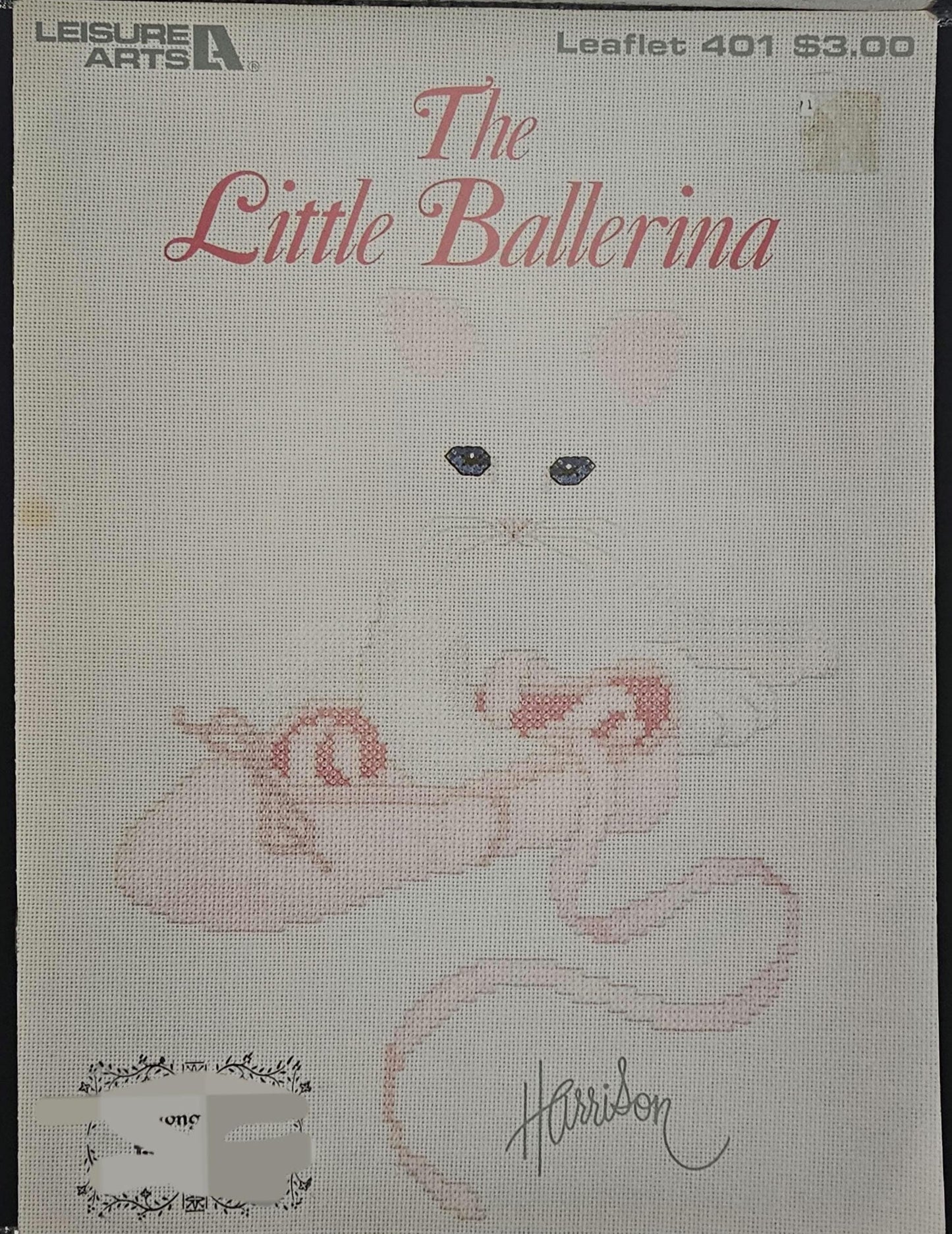 The Little Ballerina Vintage Cross Stitch Pattern