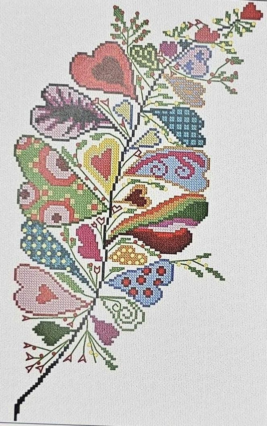 Feather of Love Cross Stitch Pattern