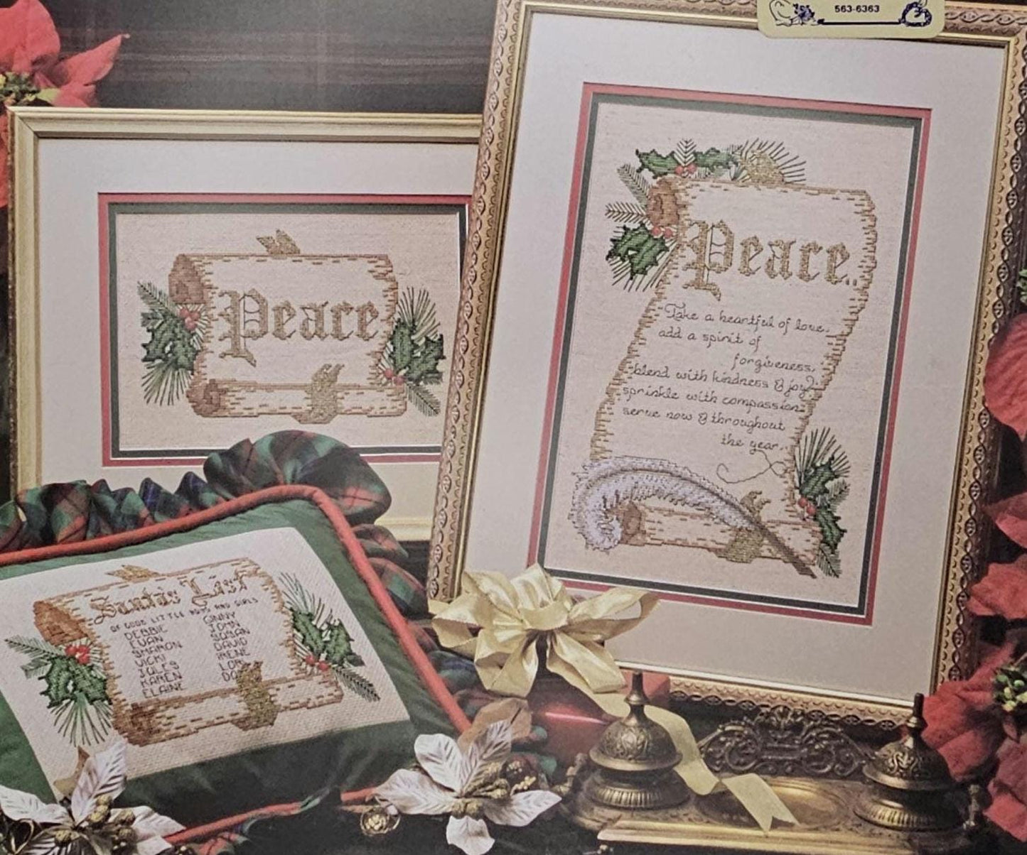 Recipe for Christmas Peace Vintage Cross Stitch