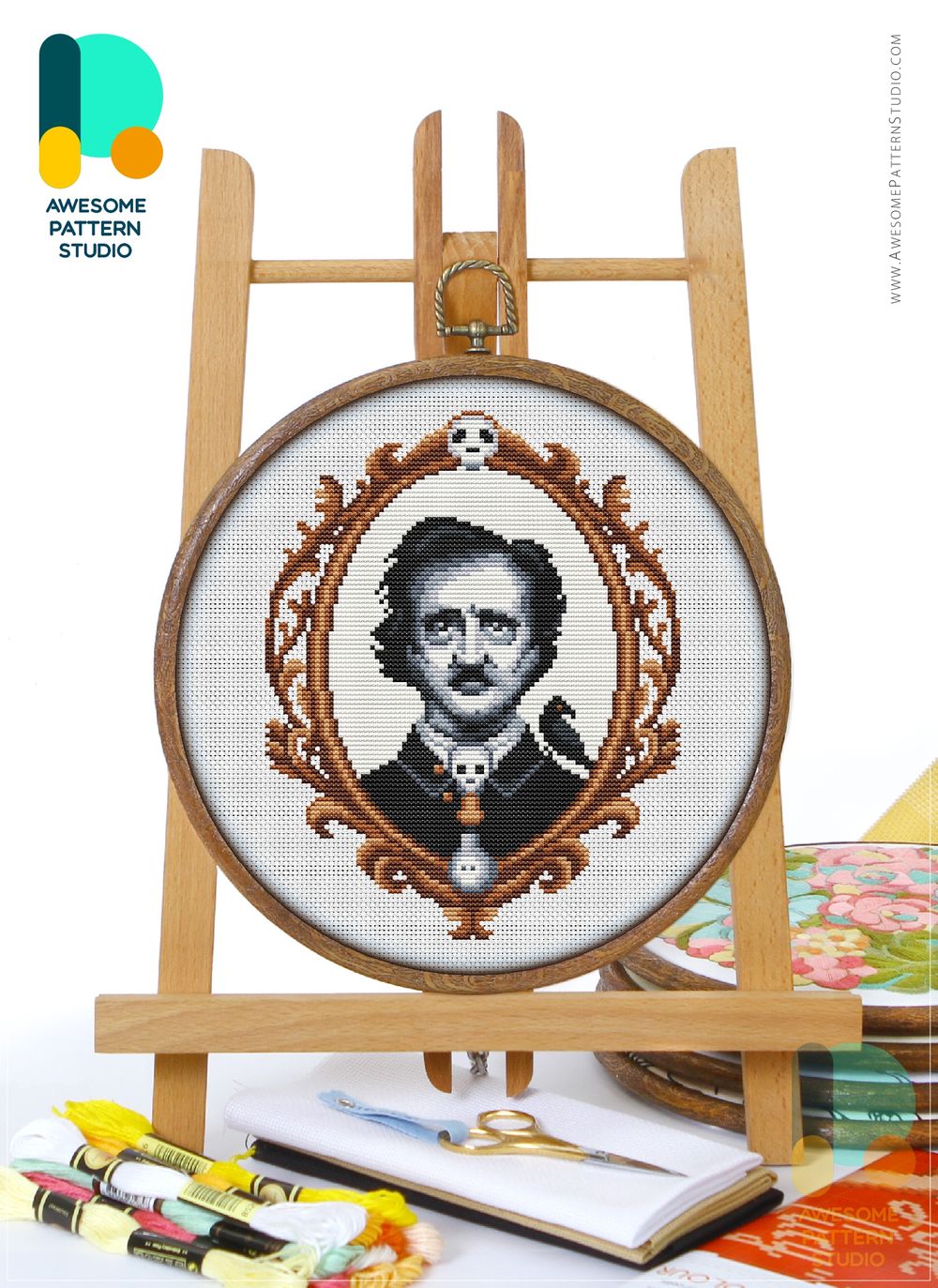 Edgar Allan Poe by Awesome Pattern Studio