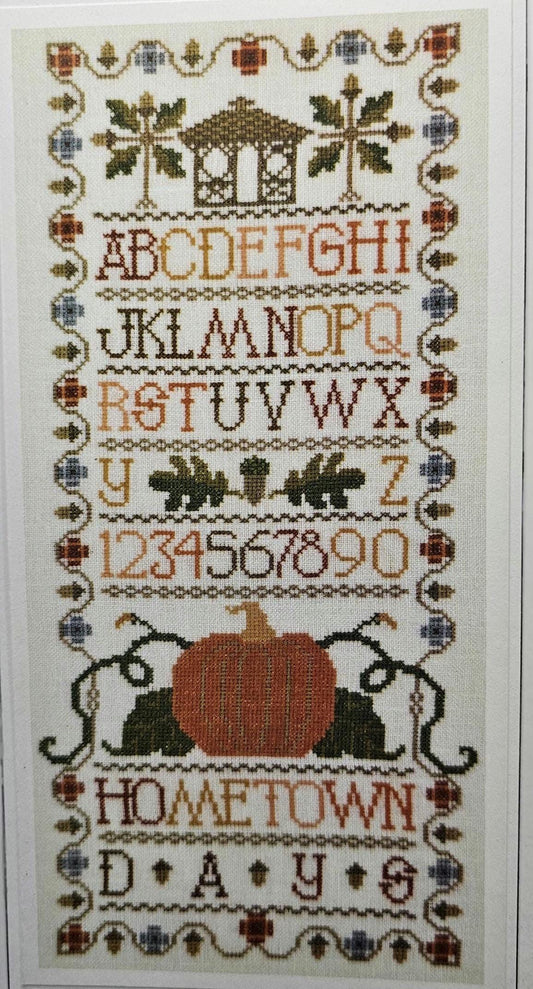 The Hometown Days Sampler Vintage Cross Stitch Pattern