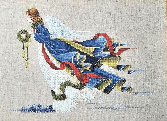 Angel of Freedom Vintage Cross Stitch Pattern: Lavender and Lace