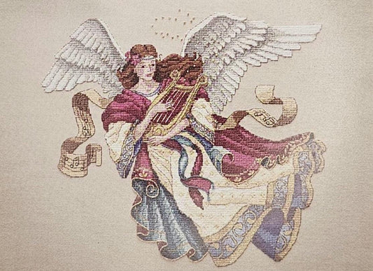 Angel of Music Vintage Cross Stitch Pattern