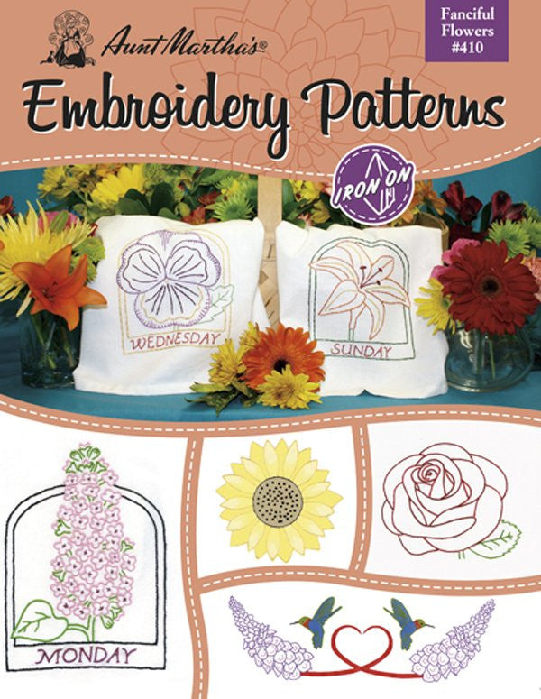 Aunt Marthas Embroidery Transfer Pattern - Flowers and Plants